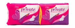 Private Natural Cotton Feminine Night Pads with Wings