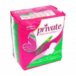 Private Cotton Pads Extra Thin Normal with Wings