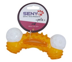 Senye Orange Bone Shape Chew Dog Toy