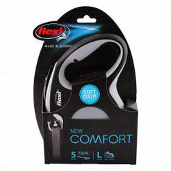 Flexi Comfort Retractable Large Gray 5m Leash for Dogs (Up to 60kg)