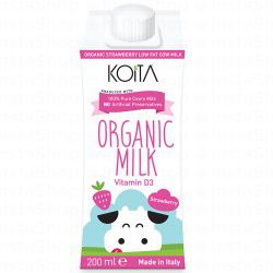 Koita Organic Strawberry Milk - artificial free, preservatives free