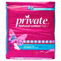 Private Feminine Pads Super with Wings