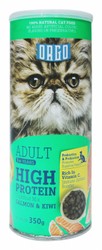 Orgo Dry Food with Salmon &amp; Kiwi for Adult Cats (1+ Years) - high protein, no added artificial colors, no added artificial flavors &amp; artificial preservatives