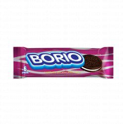 Borio Cocoa Biscuits with Vanilla Flavor Filling 6 Pieces