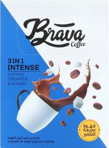 Brava Coffee 3-in-1 Intense Instant Coffee, 12 Sachets