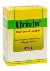 Urivin Effervescent Granules for Managing Urolithiasis &amp; Gouty Arthritis