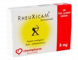 Rheuxicam 8mg Lornoxicam Anti-Inflammatory