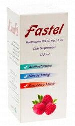 Fastel 30mg/5ml Fexofenadine Hydrochloride Antihistamine Oral Suspension Powder Raspberry Flavor
