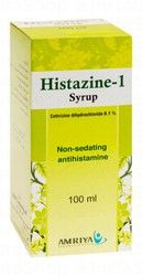 Histazine-1 0.1% Cetirizine Dihydrochloride Antihistamine Syrup