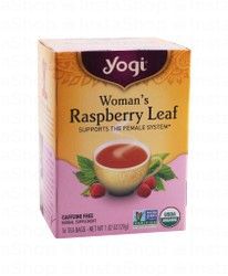 Yogi Organic Woman's Raspberry Leaf Tea (16 Bags) - GMO free, caffeine free, vegan