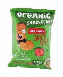 Organic Larder Snackeroos Tomato Puffs - gluten free, preservatives free, no added sugar, no added salt