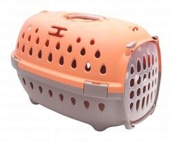 Stefanplast Orange &amp; Gray Travel Chic Pet Carrier Crate (50x30x30cm)
