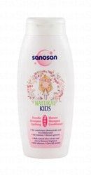 Sanosan Natural Kids 3in1 Cherry Blossom Scented Shower, Shampoo &amp; Conditioner with Natural Olive Extract &amp; Allantoin for Girls