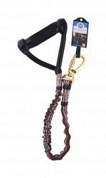 Dogness Medium Brown Anti Shock Leash (63x2.5cm) for Dogs (Up to 41kg)