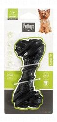 Nunbell Black Twisted Bone Shape Chew Dog Toy