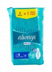 Always Ultra Thin &amp; Extra Long Pads with Gel Core &amp; Wings
