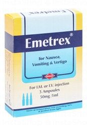 Emetrex 50mg/ml Cyclizine Lactate Ampoules for Nausea, Vomiting &amp; Vertigo