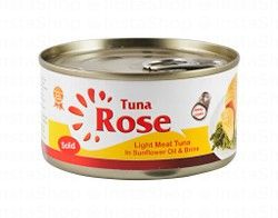Tuna Rose Light Meat Solid Tuna in Sunflower Oil &amp; Brine