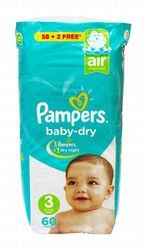 Pampers Baby-Dry Midi Diapers Size 3 (6-10kg)