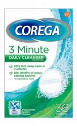Corega 3 Minute Daily Denture Cleanser Tablets for Dentures