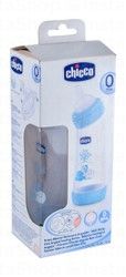 Chicco Blue 250ml Feeding Bottle (0+ Months) - bpa free