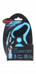 Flexi Classic Extra Small Black &amp; Blue 3m Retractable Leash for Dogs (Up to 12kg)