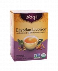 Yogi Organic Egyptian Licorice Tea Bags (16 Pieces) - GMO free, caffeine free, vegan