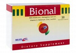 Bional Liver Support Supplement with Milk Thistle, Astragalus Root, Vitamin C, Selenium, Zinc &amp; Lecithin