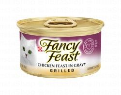 Purina Fancy Feast Gourmet Wet Cat Food with Grilled Chicken in Gravy for Adult Cats
