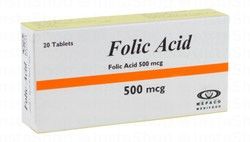 Mepaco 500mcg Folic Acid Supplement