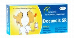 Decancit Sr with Cetirizine Hydrochloride &amp; Pseudoephedrine Hydrochloride for Allergy &amp; Congestion