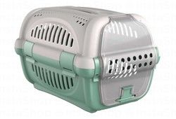 Georplast Rhino Green &amp; Gray Pet Carrier Crate (51x34x33cm)