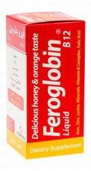 Feroglobin Iron Liquid Supplement with Vitamins &amp; Minerals Honey &amp; Orange Flavor