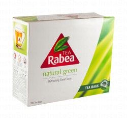 Rabea Pure Natural Green Tea Bags (100 Pieces)