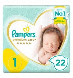 Pampers Premium Care Newborn Diapers Size 1 (2-5 kg)