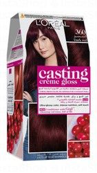 L'oreal Casting Creme Gloss 360 Dark Red with Goji Conditioner - ammonia free