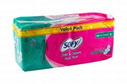 Sofy Soft &amp; Secure Maxi Thick Pads with Wings Long
