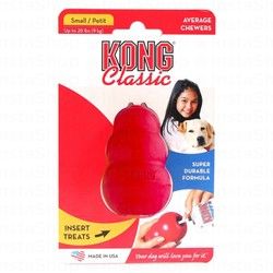 Kong Classic Small Red Natural Rubber Treat Dispenser Dog Toy (Up to 9kg)