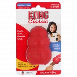 Kong Classic Medium Red Natural Rubber Treat Dispenser Dog Toy (7-16kg)