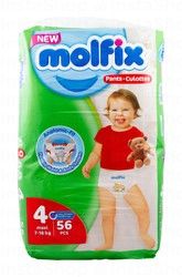 Molfix Maxi Diapers Size 4 (7-18kg) - latex free, paraben free, BPA free