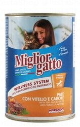 Miglior Gatto Wet Cat Food with Veal &amp; Carrots