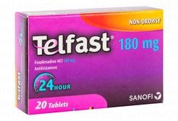 Telfast 180mg Fexofenadine HCl Antihistamine