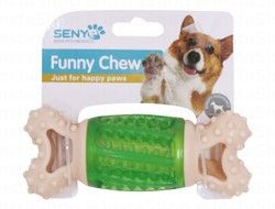 Senye Green Bone Shape Chew Dog Toy