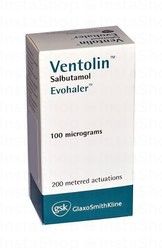 Ventolin Salbutamol Evohaler 100mcg, 200 Metered Actuations