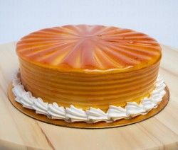 Eggless Caramel Crunchy Cake