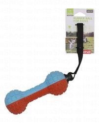 Nunbell Blue &amp; Red Rubber Ball Chew Dog Toy