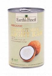 Earth's Finest Organic Light Raw Coconut Milk - additive free, preservative free