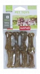 Nunbell Brown Bone Shape Chew Dog Toys