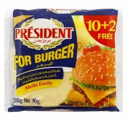 President Cheese for Burger (10+2 Slices Free)