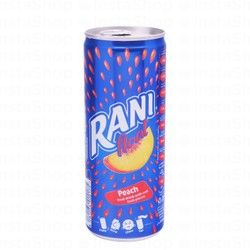 Rani Peach Float Drink with Real Fruit Pieces